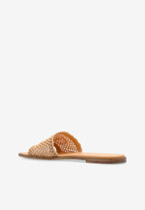 Chloé Soleil Woven Strap Flat Sandals