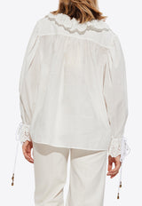 Chloé Broderie Anglaise Ruffled Blouse