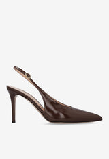 Gianvito Rossi Robbie 85 Calf Leather Slingback Pumps