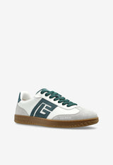 Balmain Swan Suede and Leather Sneakers