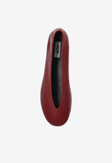 Moschino Duck Nappa Leather Ballet Flats