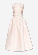 Self-Portrait Taffeta Midi Dress