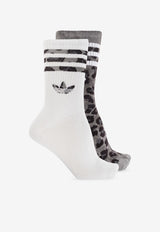 Adidas Originals Leopard Crew Socks - Set of 2