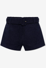 Self-Portrait Tweed Belted Shorts