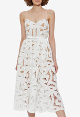 Self-Portrait Embroidered Midi Dress
