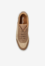 Max Mara Maxi Urban Suede and Leather Sneakers