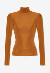 Self-Portrait High-Neck Fitted Top