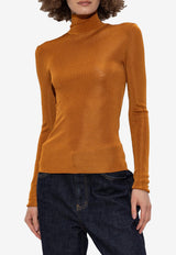 Self-Portrait High-Neck Fitted Top