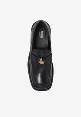 Moschino Leather Penny Loafers
