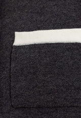 Self-Portrait Buttoned Cardigan - Grey PF25-048C-GR 0-GREY