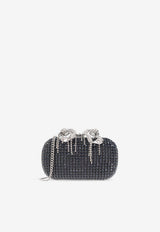 Self-Portrait Clutch With Shimmering Crystals - Navy Blue PF25-319-N 0-NAVY