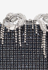 Self-Portrait Clutch With Shimmering Crystals - Navy Blue PF25-319-N 0-NAVY