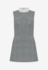 Self-Portrait Sleeveless Dress - Black PF25-016S-BW 0-BLACK AND WHITE