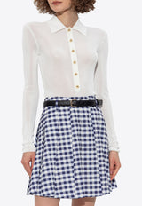 Self-Portrait Long-Sleeved Shirt Bodysuit PF25-113T-W 0-WHITE