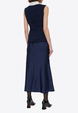 Self-Portrait Sleeveless Dress - Navy Blue PF25-034M-BL 0-BLUE