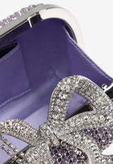 Self-Portrait Shimmering Crystals Clutch Bag PF25-319A-L 0-LILAC