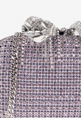 Self-Portrait Shimmering Crystals Clutch Bag PF25-319A-L 0-LILAC