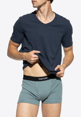 Tom Ford V-neck Basic T-shirt Navy T4M091040 0-412