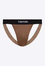 Tom Ford Logo Waistband Jockstraps Brown T4LC61040 0-216