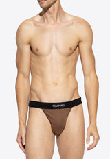 Tom Ford Logo Waistband Jockstraps Brown T4LC61040 0-216