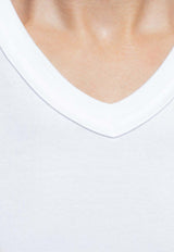 Tom Ford V-neck Basic T-shirt White T4M091040 0-100