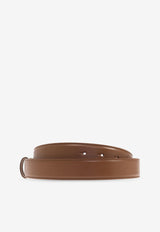 Versace Logo Lettering Buckle Leather Belt