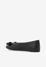 Ferragamo Vanna Vara Bow Leather Ballet Flats