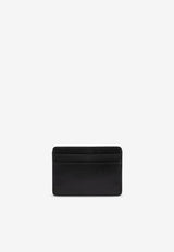Versace Logo Plaque Leather Cardholder