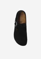 Birkenstock London Suede Leather Shoes Black 1028078 0-BLACK