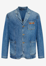 Versace Medusa Biggie Denim Blazer
