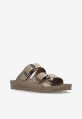 Birkenstock Arizona Big Buckle Slides Taupe 1030389 0-GRAY TAUPE