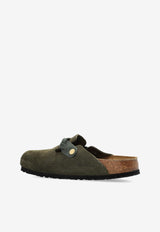 Birkenstock Boston Braided Suede Clogs