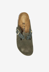 Birkenstock Boston Braided Suede Clogs