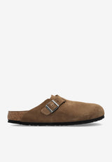 Birkenstock Boston Suede Clogs Brown 1030814 0-DARK TEA TONAL FB