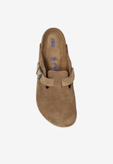 Birkenstock Boston Suede Clogs Brown 1030814 0-DARK TEA TONAL FB