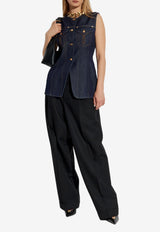 Versace Denim Buttoned Vest