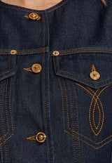 Versace Denim Buttoned Vest