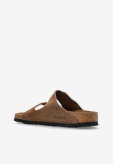Birkenstock Arizona Double-Strap Suede Sandals Brown 1030865 0-DARK TEA TONAL FB