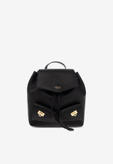 Ferragamo Mini Backpack in Hammered Leather Black 220941 BACKPACK 785886-NERO