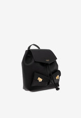 Ferragamo Mini Backpack in Hammered Leather Black 220941 BACKPACK 785886-NERO