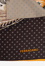 Ferragamo Madras Print Silk Foulard