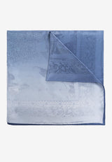 Ferragamo Silk Jacquard Scarf with Palazzo-Motif