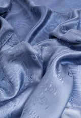Ferragamo Silk Jacquard Scarf with Palazzo-Motif