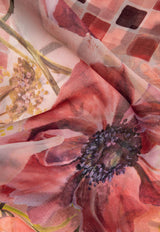 Ferragamo Floral Print Silk Scarf