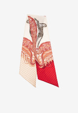 Ferragamo Madras Print Silk Scarf Multicolor 321136 BA MADRAS 2 785653-ROSSO BORDEAUX