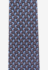 Ferragamo Feline Print Silk Tie