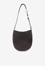 Ferragamo Medium Smile Hobo Bag in Hammered Leather