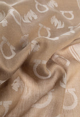 Ferragamo Gancini Frayed Scarf