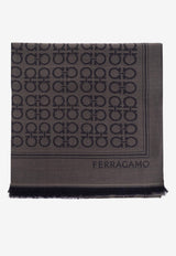 Ferragamo Gancini Frayed Silk Scarf