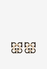 Ferragamo Four Gancini Stud Earrings